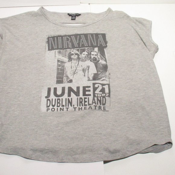 NIRVANA Dublin Ireland Point Theatre Sleeveless Woman's Modified Shirt Size S/M - Picture 2 of 5